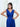 Top half of the seamed waist and self-tie on the Center Dress in navy silk twill.